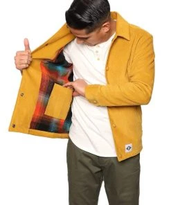 Signature Innovation Group Men's Johnny Corduroy Lined Jacket - Mustard