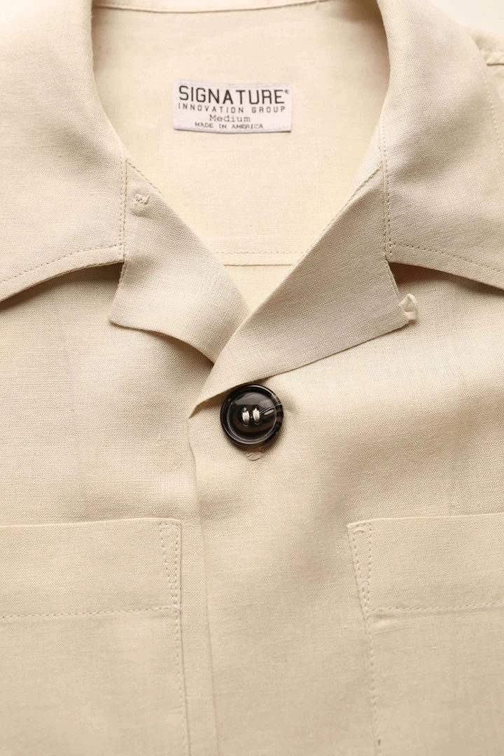 Signature Innovation Group Men's Safari Hemp Shirt - Bone 7 Signature Innovation Group Men's Safari Hemp Shirt - Bone