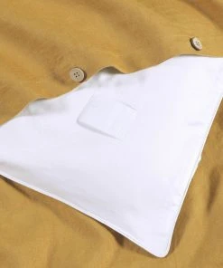 Sijo Home Goods French Linen Duvet Cover - Turmeric 7 Sijo Home Goods French Linen Duvet Cover - Turmeric