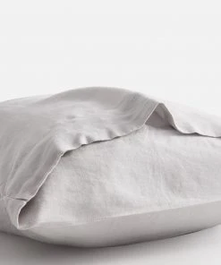 Sijo French Linen Pillowcase Set - Fog