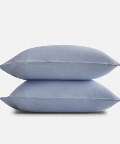 Sijo Home Goods French Linen Pillowcase Set - Sky
