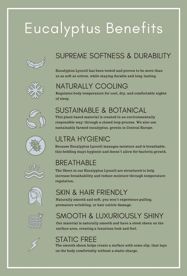 Sijo Home Goods Tencel Eucalyptus Pillowcase Set - Sky 4 Sijo Home Goods Tencel Eucalyptus Pillowcase Set - Sky