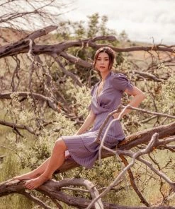 Valani Best Sellers Sitha Tencel Top - Purple Sage