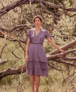 Valani Best Sellers Sitha Tencel Top - Purple Sage