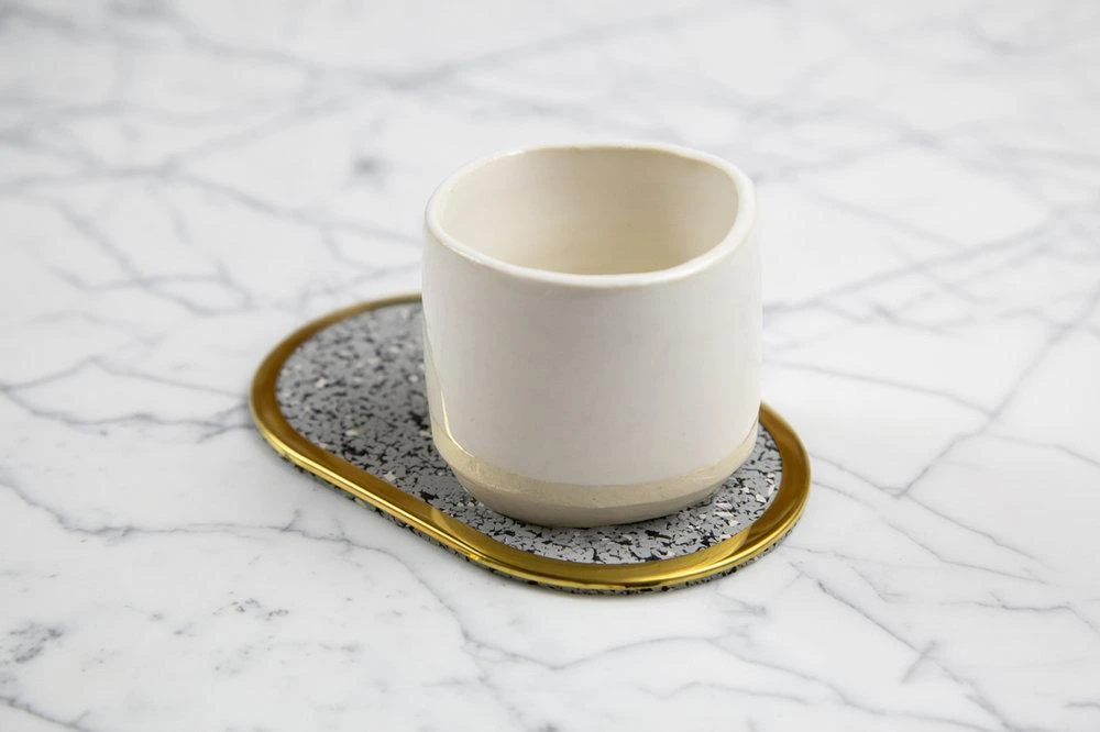 Slash Objects Office Accessories Ring Recycled Rubber Coaster Set - Gris 2 Slash Objects Office Accessories Ring Recycled Rubber Coaster Set - Gris