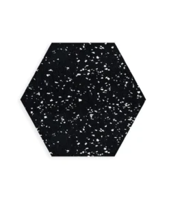 Slash Objects Hex Recycled Rubber Trivet Set - Speckled Black 4 Slash Objects Hex Recycled Rubber Trivet Set - Speckled Black