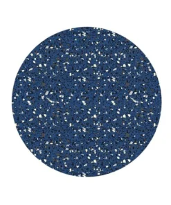 Slash Objects Round Recycled Rubber Placemat - Royal 3 Slash Objects Round Recycled Rubber Placemat - Royal