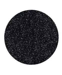 Slash Objects Kitchen + Dining Round Recycled Rubber Placemat - Speckled Black