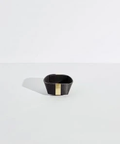 Slash Objects Recycled Rubber + Brass Basket Set - Black