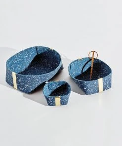 Slash Objects Recycled Rubber + Brass Basket Set - Royal Home Goods