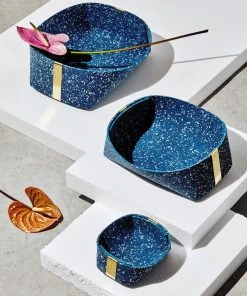 Slash Objects Recycled Rubber + Brass Basket Set - Royal Home Goods 10 Slash Objects Recycled Rubber + Brass Basket Set - Royal Home Goods