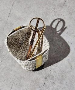 Slash Objects Best Sellers Recycled Rubber + Brass Basket Set - Sand