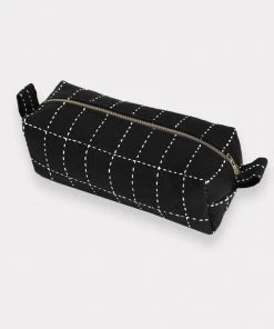Anchal Accessories Small Grid Stitch Toiletry Bag