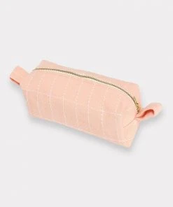 Anchal Accessories Small Grid Stitch Toiletry Bag