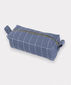 Anchal Accessories Small Grid Stitch Toiletry Bag