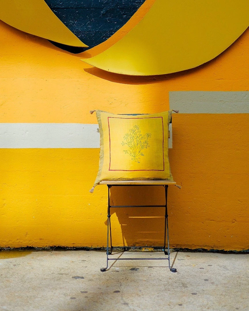 Soil To Studio Best Sellers Aditi Linen Throw PIllow Cover - Yellow 7 Soil To Studio Best Sellers Aditi Linen Throw PIllow Cover - Yellow