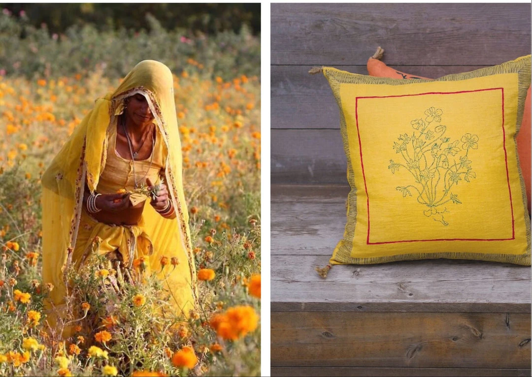 Soil To Studio Best Sellers Aditi Linen Throw PIllow Cover - Yellow 8 Soil To Studio Best Sellers Aditi Linen Throw PIllow Cover - Yellow