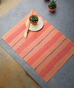 Soil To Studio Best Sellers Arundhati Linen Placemat - Terracota