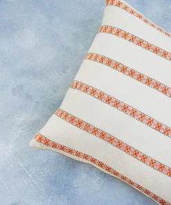 Soil To Studio Home Goods Asima Throw Pillow Cover - Orange + Cream