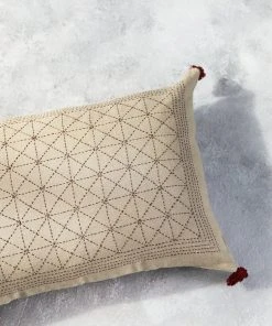 Soil To Studio Avani Linen Lumbar Pillow Cover - Cream Home Goods