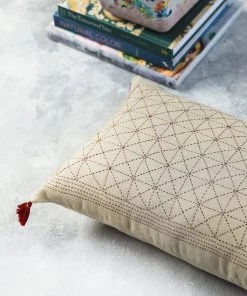 Soil To Studio Avani Linen Lumbar Pillow Cover - Cream Home Goods