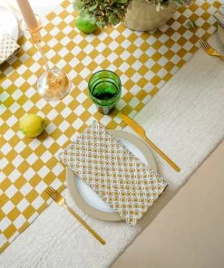 Soil To Studio Kitchen + Dining Divya Linen Table Runner