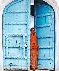 Soil To Studio Indu Linen Napkin Set - Tiffany Blue