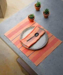 Soil To Studio Indu Linen Napkin Set - Terracota