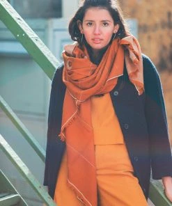 Soil To Studio Sushmita Color Blocked Merino Scarf Accessories