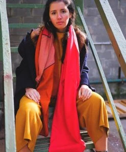 Soil To Studio Accessories Vandana Color Blocked Merino Scarf