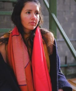 Soil To Studio Accessories Vandana Color Blocked Merino Scarf