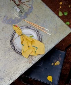 Soil To Studio Zeenat Linen Napkin Set - Dandelion BIPOC Owned