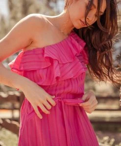 Valani Sokha Banana Midi Dress - Lilac Rose Special Occasion