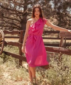 Valani Sokha Banana Midi Dress - Lilac Rose Special Occasion