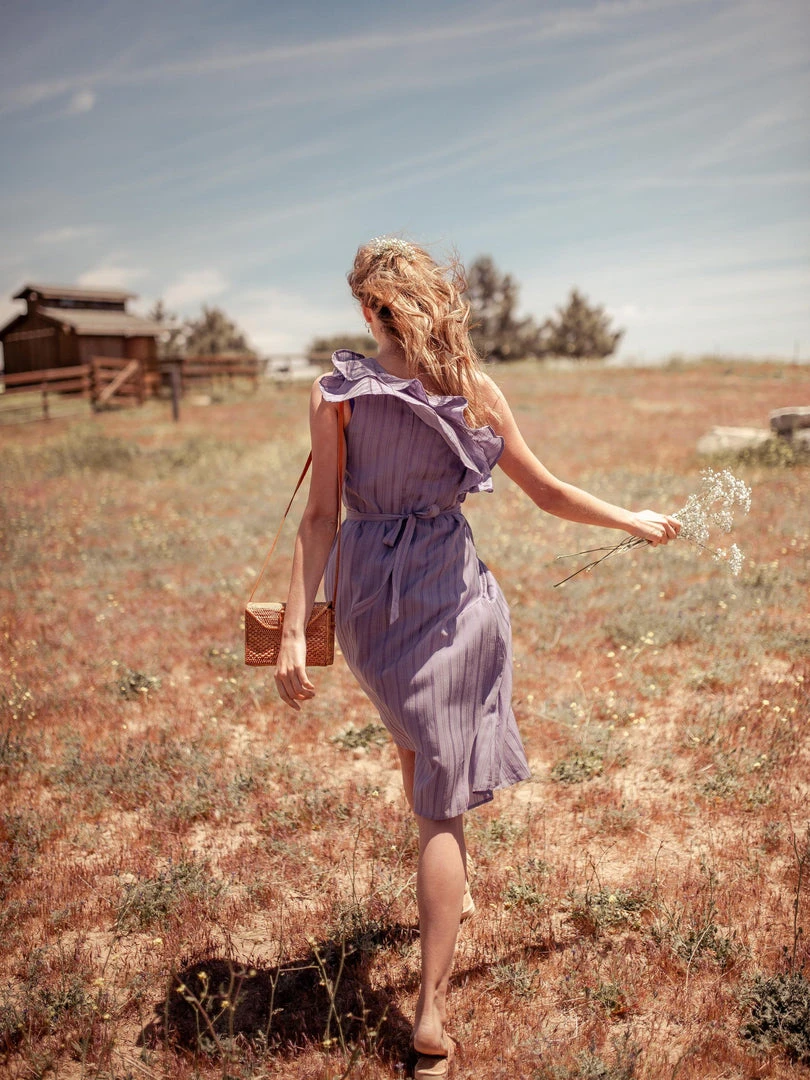 Valani Special Occasion Sokha Banana Midi Dress - Purple Sage 5 Valani Special Occasion Sokha Banana Midi Dress - Purple Sage