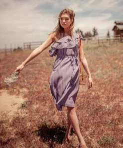 Valani Special Occasion Sokha Banana Midi Dress - Purple Sage