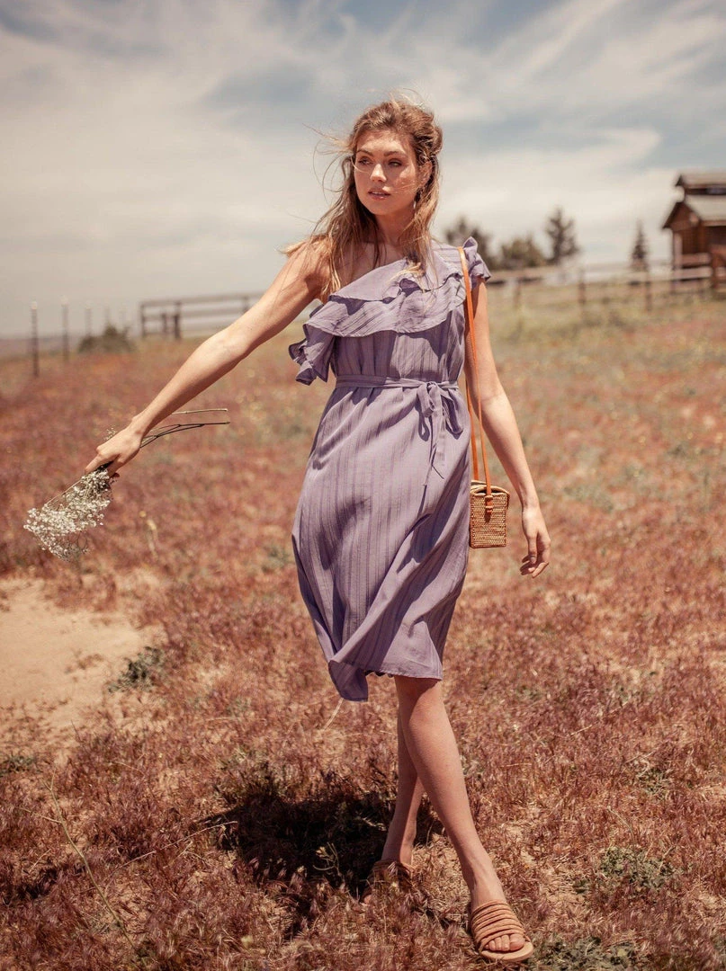 Valani Special Occasion Sokha Banana Midi Dress - Purple Sage 1 Valani Special Occasion Sokha Banana Midi Dress - Purple Sage