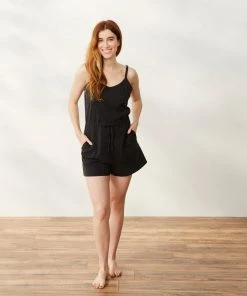 Coyuchi Solstice Short Romper - Deep Graphite 6 Coyuchi Solstice Short Romper - Deep Graphite