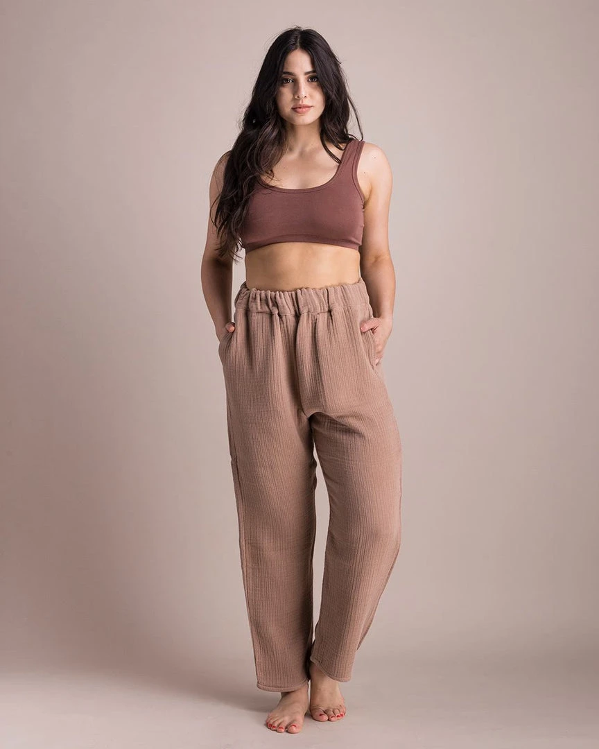 Soluna Collective Chestnut Relaxed Pants Clothing 1 Soluna Collective Chestnut Relaxed Pants Clothing