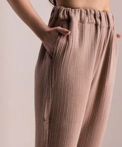 Soluna Collective Chestnut Relaxed Pants Clothing