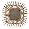 Casa Amarosa Home Goods Square Spike Rattan Mirror