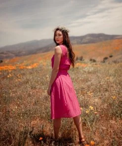 Valani Clothing Srey Banana Midi Skirt - Lilac Rose