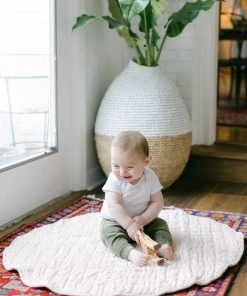 Creative Women New Arrivals Stone Washed Linen Quilted Playmat