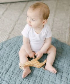 Creative Women New Arrivals Stone Washed Linen Quilted Playmat