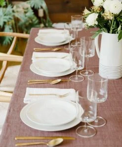 Creative Women Best Sellers Stone Washed Linen Tablecloth - Ash Rose