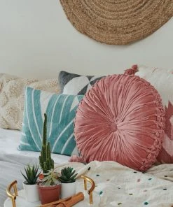 Casa Amarosa Stripe Sky Throw Pillow Cover- Aqua Home Goods