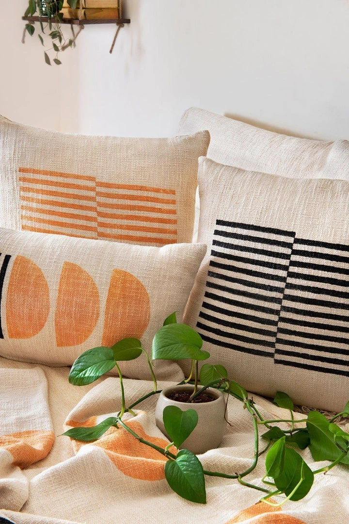 Casa Amarosa Stripe Throw Pillow Cover - Gold Earth Casa Amarosa Stripe Throw Pillow Cover - Gold Earth