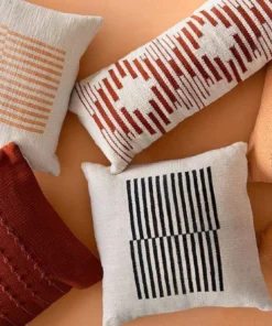 Casa Amarosa Stripe Throw Pillow Cover - Gold Earth 5 Casa Amarosa Stripe Throw Pillow Cover - Gold Earth