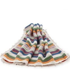 Pebble Stripey Baby Blanket Fair Trade