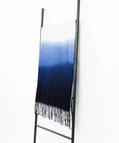 Studio Variously Azure Cashmere Throw Blanket